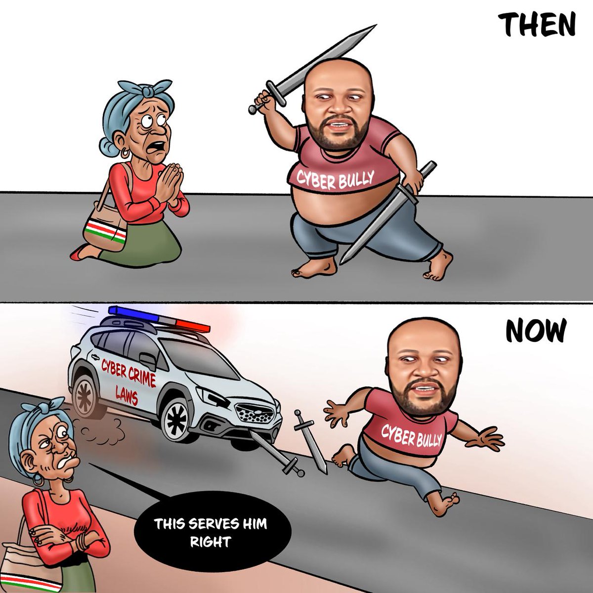 Naona Gaitho anaingia line, the likes of Aoko wakamtwe to teach the rest a lesson!, cyberbulling is emotional violence. The #Cybercrimeactfacts protects kenyans from online abuse. 
Bima Bora level 3 kwale county Cameroon kuria kimani mau forest Paul biya kingori the sha gideon