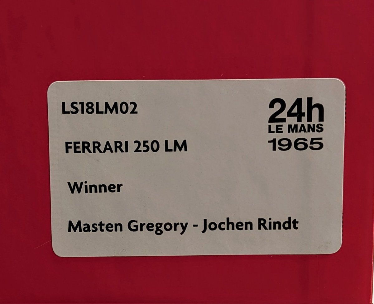 m_daisharin's tweet image. 素敵な1/18 LOOKSMART フェラーリ250 LM 1965年を入荷しました!✨✨🚨✨✨店舗でお待ちしておりまーす🤩

#ferrari250lm #フェラーリ #Looksmart #まんだらけ中野店