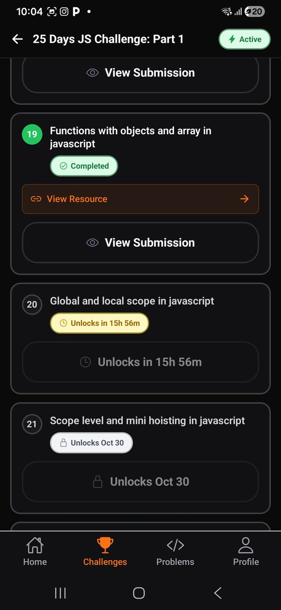 Aditya989746994's tweet image. ✅ Day 19 of the #MasterJiChallenge completed!
Topic :- Function with objects and array in JavaScript 
#JavaScript #LearnInPublic
#MasterJi @ChaiCodeHQ
