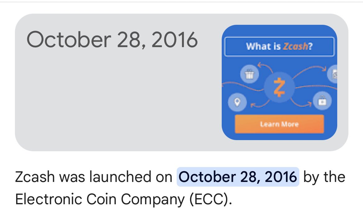 joachimtcb's tweet image. Happy birthday $ZEC @Zcash 🛡️
