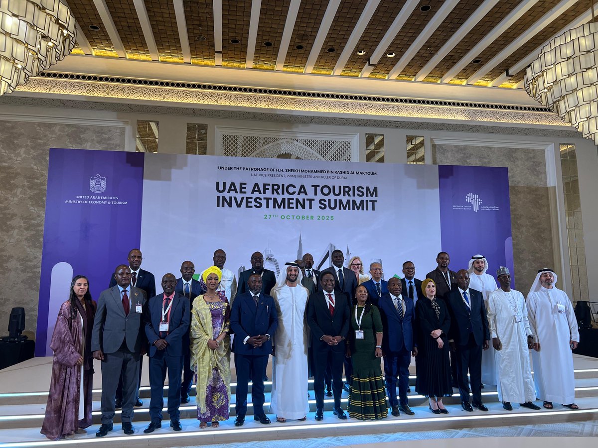 hanneymusawa's tweet photo. At the UAE–Africa Tourism Investment Summit in Dubai, I shared Nigeria’s vision for a vibrant and inclusive tourism economy that connects culture, creativity, and investment. With our rich heritage, creative strength, and renewed investor confidence, we are positioning tourism as a key driver of Economic growth and a hub for Tourism.

Our discussions with H.E. Abdulla Bin Touq Al Marri, the UAE Minister of Economy and Tourism, and other African leaders focused on unlocking opportunities that will redefine the future of tourism across the continent.

#tourism #economicexpansion #uaenigeria #uae #fmactce #hannatumusawa #nigeriaeverywhere