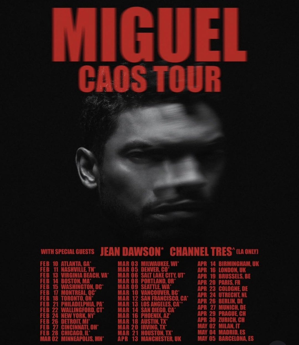 SIRIUSXMTHEHEAT's tweet image. Miguel is headed on his #CaosTour

@Miguel 
#tourlife #tour #miguel #caos