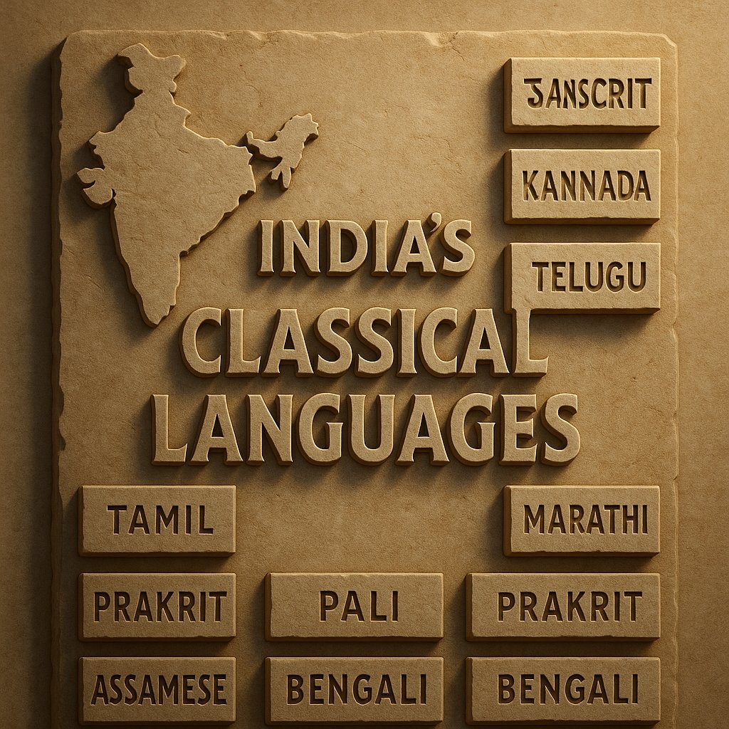 Rajmalhotrachd's tweet image. 🚨 UPSC GS-1 | Culture | Language Policy

India’s 11 Classical Languages
#classicallanguage
#UPSC2026 #Prelims #IndianCulture #LanguagePolicy 🧠📚

1️⃣ Core Fact 🔍

➡️ India has 11 Classical Languages (PIB 27 Oct 2025).

➡️ New five — Marathi | Pali | Prakrit | Assamese |…