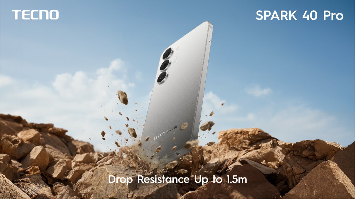 TECNOMobileSA's tweet photo. "Oops." Said no SPARK 40 Pro owner, ever. π€―
Engineered to resist drops up to 1.5 meters! Thatβs less worrying about cracked screens and more living your life. This phone is built for the real South African hustle.
#TECNO #StopAtNothing #SPARK40Pro #BuiltToLast #DropResistance https://t.co/iRGVAzeRe2