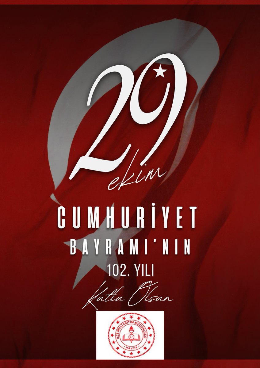 🇹🇷 29 Ekim Cumhuriyet Bayramımız Kutlu Olsun 🇹🇷
Cumhuriyetimizin 102. yıl dönümünü, milletçe büyük bir gurur ve coşkuyla kutluyoruz.
Havza İlçe Millî Eğitim Müdürlüğü
#Cumhuriyet102Yaşında #29Ekim #YaşasınCumhuriyet #Atatürk #CumhuriyetBayramı @samsunilmem55