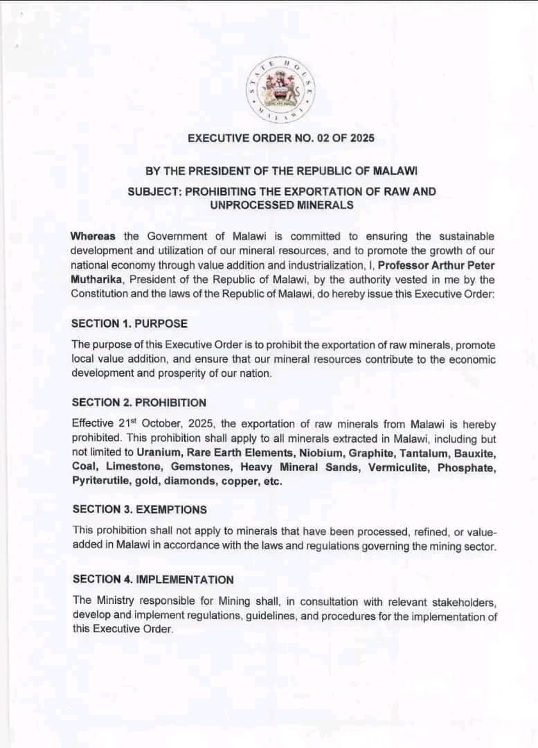 Department of Mining-Malawi tweet media