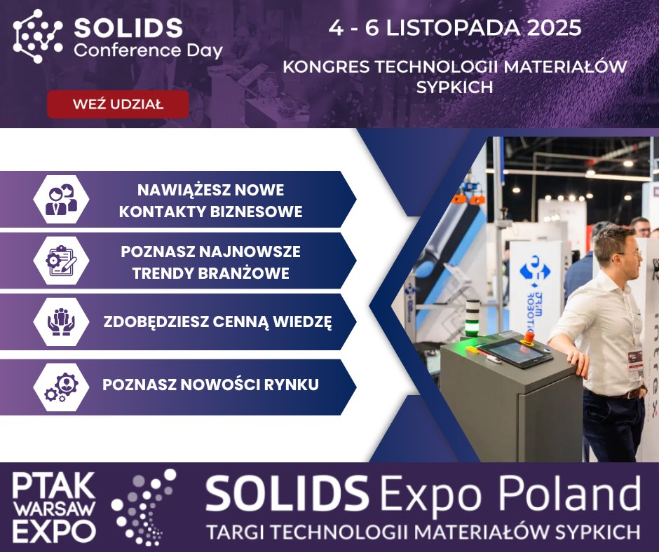 🔜 SOLIDS &amp; EXPO Poland – spotkajmy się tam, gdzie przemysł spotyka innowacje!
Nowe technologie, liderzy branży, inspirujące rozmowy i realne rozwiązania dla przemysłu.
📅 Już wkrótce w Warszawie!
🔗 solidsexpopoland.com
#SOLIDS #EXPOPoland #Industry40 #przemysł #targi