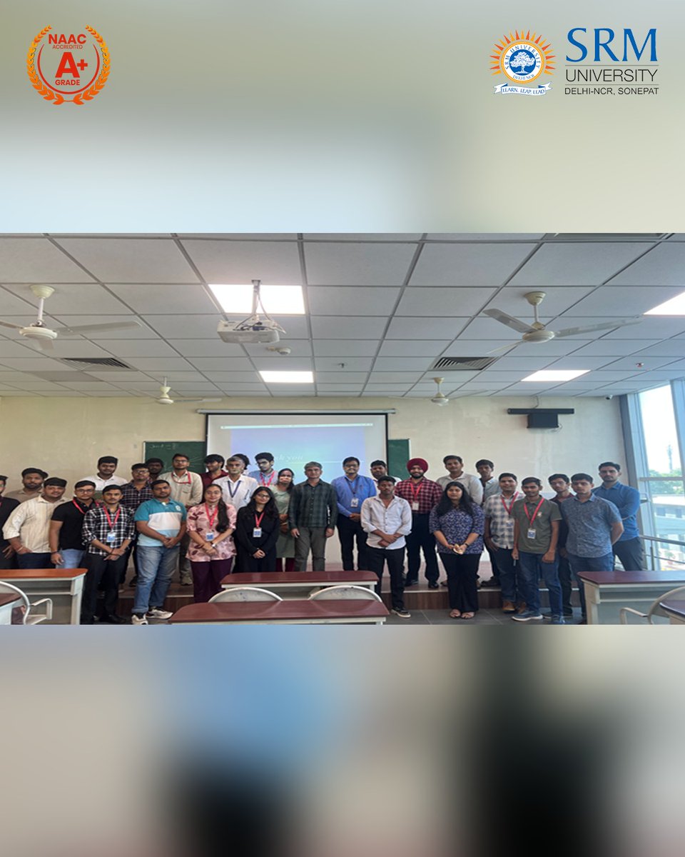 SRMH_University's tweet image. Seminar on “Smart Sensors &amp;amp; Intelligent Systems” by Prof. Ravibabu Mulaveesala, IIT Delhi explored AI-driven sensing, data fusion &amp;amp; real-time analytics. Students gained insights on research &amp;amp; innovation.

#SmartSensors #IITDelhi #ECE #Innovation #Research