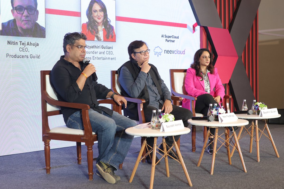 It was a pleasure moderating a session at Content India 2025 with #NitinTejAhuja and #GayathiriGuliani.

CONTX, under the umbrella of A.B.I.S., it brings together leading voices and visionaries from the global entertainment industry.

contentindiashow.com

<a href="/NuernbergM91329/">NuernbergMesse India</a>