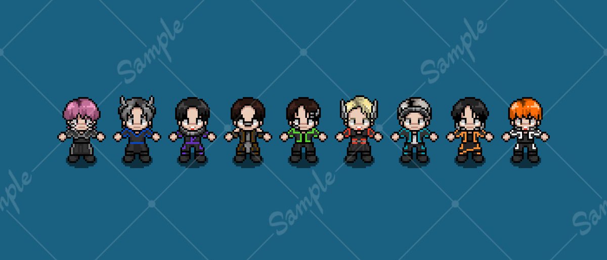 fuzuzu's tweet photo. 【WORK】
超特急BULLET TRAIN ARENA TOUR2025-2026 REAL?
キービジュアルに続きドット絵グッズ担当しております🚄💨

メンバーさんたちが可愛くデザインしてくださりました。
ありがとうございました！
#超特急
#pixelart https://t.co/22QEUgYLUb