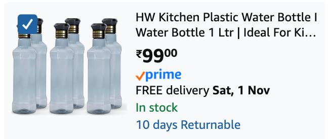 TechyBoostDeals's tweet image. Plastic Water Bottle Set of 6 (1L Each) @ ₹99 💧

Buy link : amzn.to/47Lgwgg

#AmazonIndia #WaterBottle #HomeEssentials