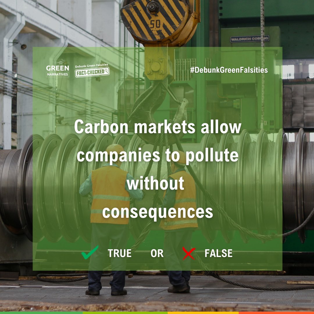 GreenDebunkUG's tweet photo. #DebunkGreenFalsities

Carbon markets allow companies to pollute without consequences.

✅ TRUE or ❌ FALSE?

Tell us 👉 https://t.co/b1IjM2Z2sp

#Debunk #Myths #ClimateChange #ClimateAction #Sustainability https://t.co/5xuQHmxtG0