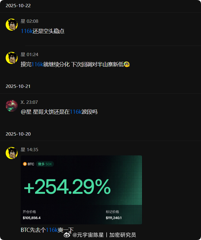 如果是按之前的设想

106-116k就止盈

然后回调

山寨跌腰斩

大饼假装跌破一下整数

然后就暴力反弹

大饼回调做多季

山寨反弹做空季

山寨流动性确实不如FTX崩盘后，跳楼机呢