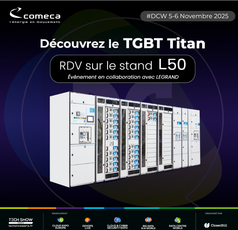 🚀 Découvrez Titan pour vos data centers !

📍 RDV au DCW Paris, 5-6 nov, stand L50
💡 Échangez avec nos experts : hubs.ly/Q03Q9WW90

Créez votre badge pour accéder au salon :hubs.ly/Q03Q9VmJ0
+Infos : [hubs.ly/Q03Q9-rk0]

#DCW2025 #DataCenter #Titan #Comeca