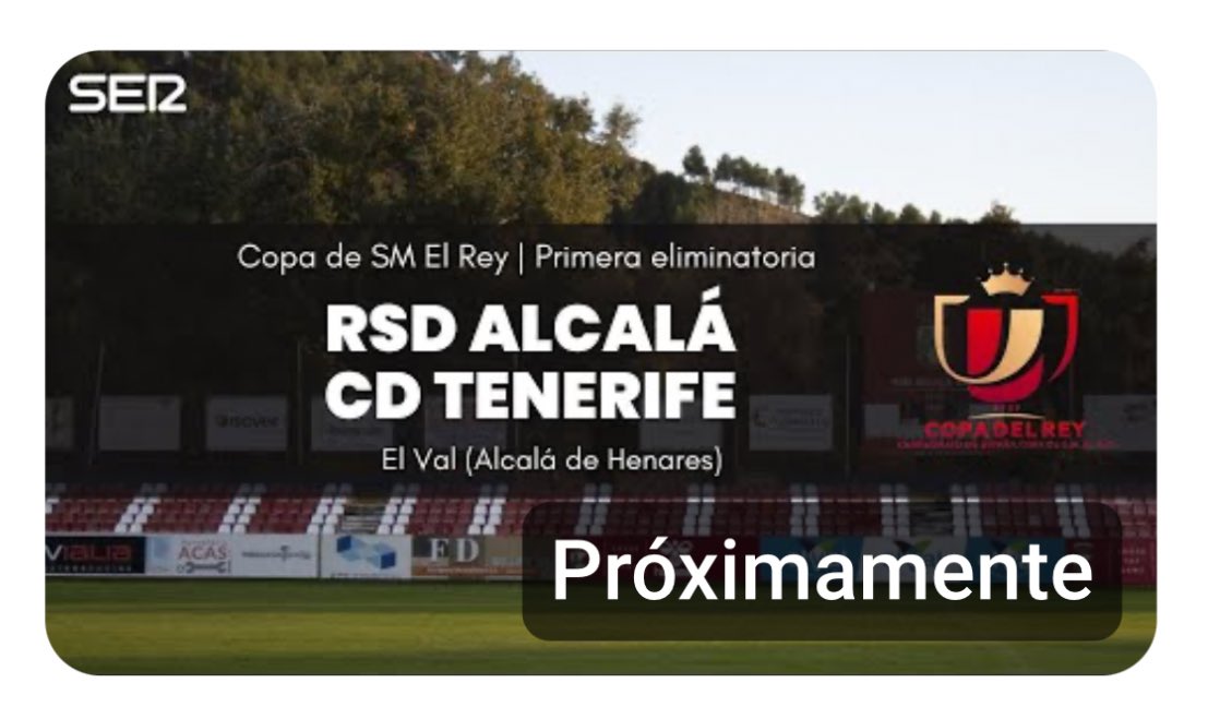 mdaswani's tweet image. 🏆📻 Día de Copa... y de radio

✔️ En @radioclubSER desde las 18:40
✔️ Previa, narración del partido desde El Val, ruedas de prensa y protagonistas
✔️ Nos lo contarán @MaverickGold, @Skaleks y @DomFalca
✔️ En antena y Youtube: m.youtube.com/watch?v=cu5CND…

🔵⚪️ Un partido como antes