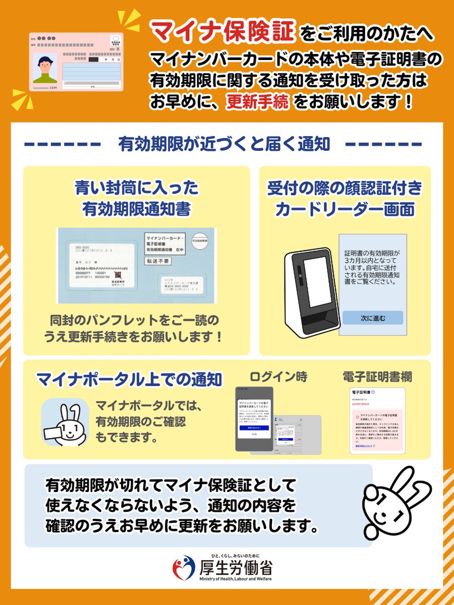 マイナンバーカードの更新に関する通知が届いていませんか？】 カード