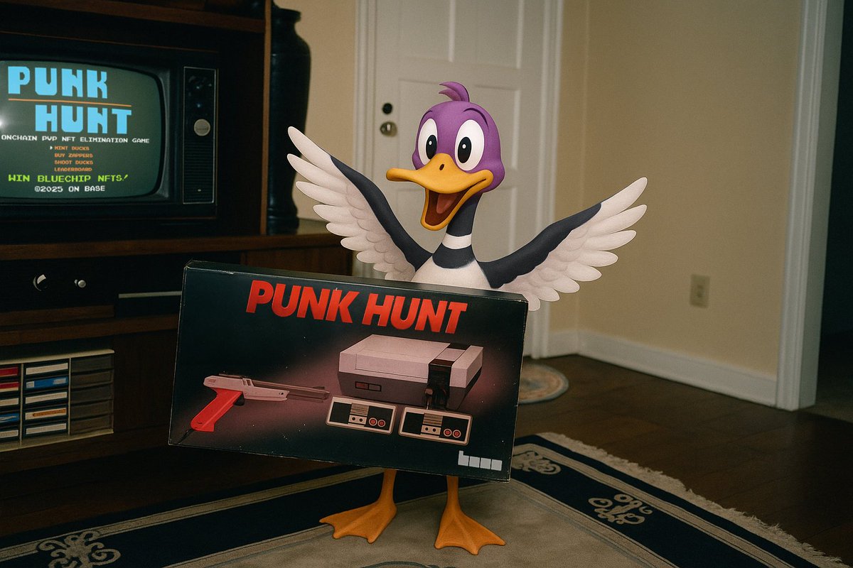 cartyisme's tweet image. Punk Hunt is live! 🦆🦆🦆

5-day mint. 100 max per wallet. 
Each Duck = 1 free Zapper.

Hunting SZN starts Day 3. 
Burn Zappers to shoot Ducks.

Last 3 Duck holders + Top Shot win!

Ducks mint now. Hunt starts later. ⚡⚡⚡