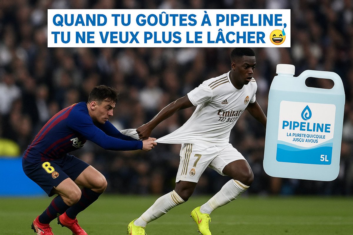 pipeline_Pure's tweet image. Quand tu goûtes à Pipeline, tu ne veux plus le lâcher 😅💧"
#Pipeline #EauPure #FautPasLâcher #LaPuretéQuiCoule #HumourFoot #MadeInCongo #EauDeQualité