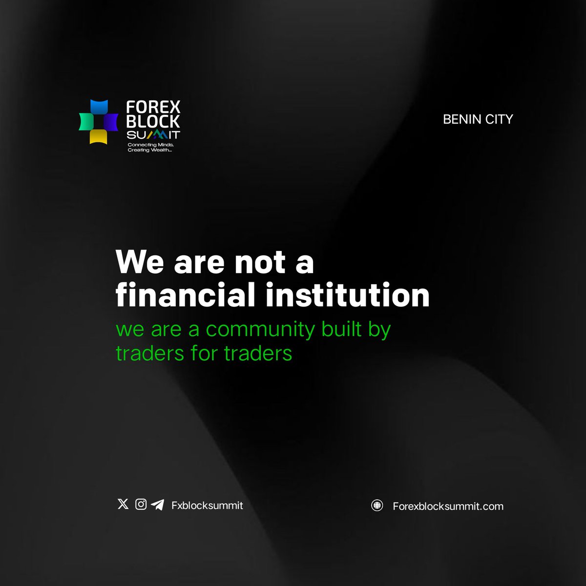 Fxblocksummit's tweet photo. Not a firm. Not a fund.
A family of traders, building the future together. 💡

Join our telegram channel for continuous updates: https://t.co/jvOtVTHisG

#ForexBlockSummit https://t.co/0NdpCSFEeo