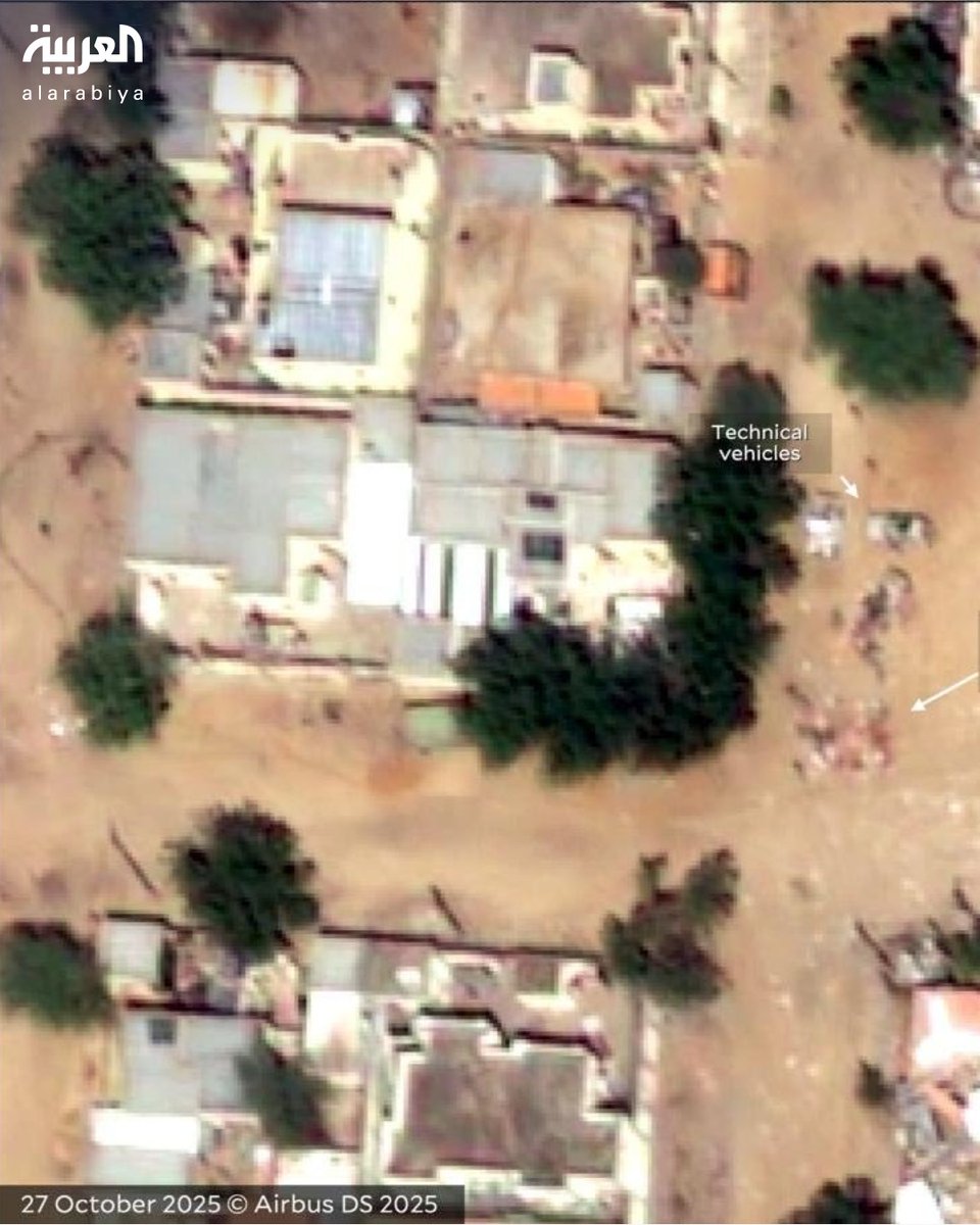AlArabiya's tweet image. صور جديدة التقطتها أقمار ماكسار الصناعية من مدينة #الفاشر في #السودان تُظهر بقعًا حمراء حول منازل على الأرجح أنها دماء تُشير إلى عمليات قتل جماعي للمدنيين على يد قوات الدعم السريع.
#العربية