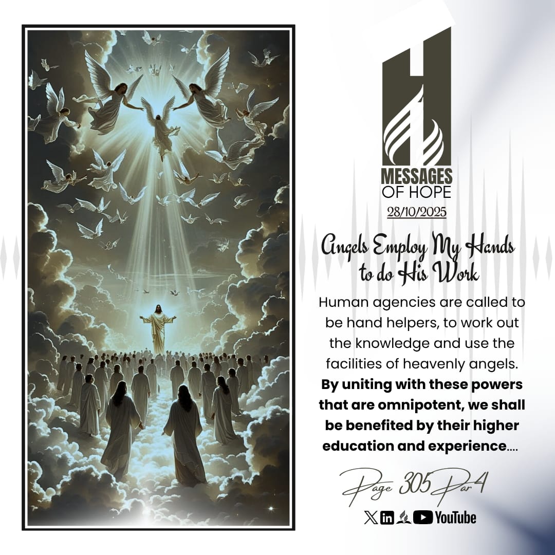 _hope_prayer_'s tweet photo. Angelic agencies, though invisible, are cooperating with visible human agencies, forming a relief association with men.  ML 305.2

Kindly feel free to share your prayer request on WhatsApp Number 0726067436... We will surely pray for you
 
🙏Have a Blessed Day Ahead of You🙏 https://t.co/tXvCdfP8D8