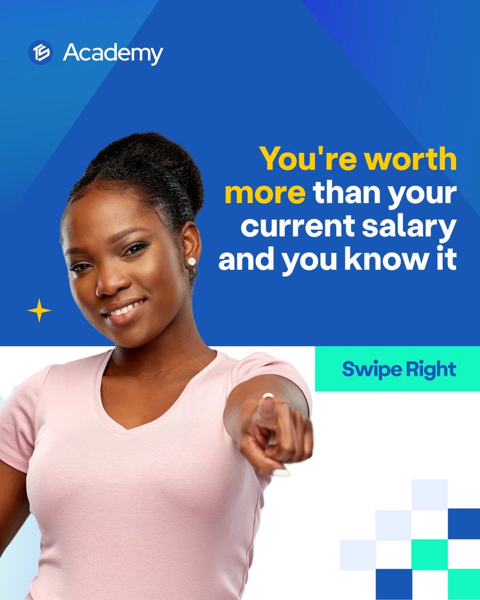 TSAcademyOnline's tweet image. Stop settling. Start achieving.
Believe in your potential to learn and earn, and we'll teach you the skills.
Learn any tech skill of your choice today. Visit scholarship.tsacademyonline.com to apply.