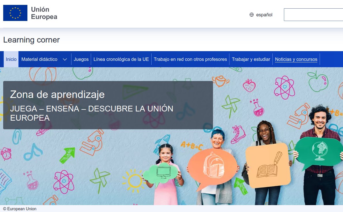 EDHuelva's tweet image. 🇪🇺 Nuevo portal educativo de la UE: Learning Corner
Juega, enseña y descubre Europa de forma visual, accesible e intuitiva.
Materiales para niños, adolescentes y profesorado.
👉 learning-corner.learning.europa.eu/index_es

#LearningCorner #Educación #UniónEuropea @DipuHU @RIEA_and