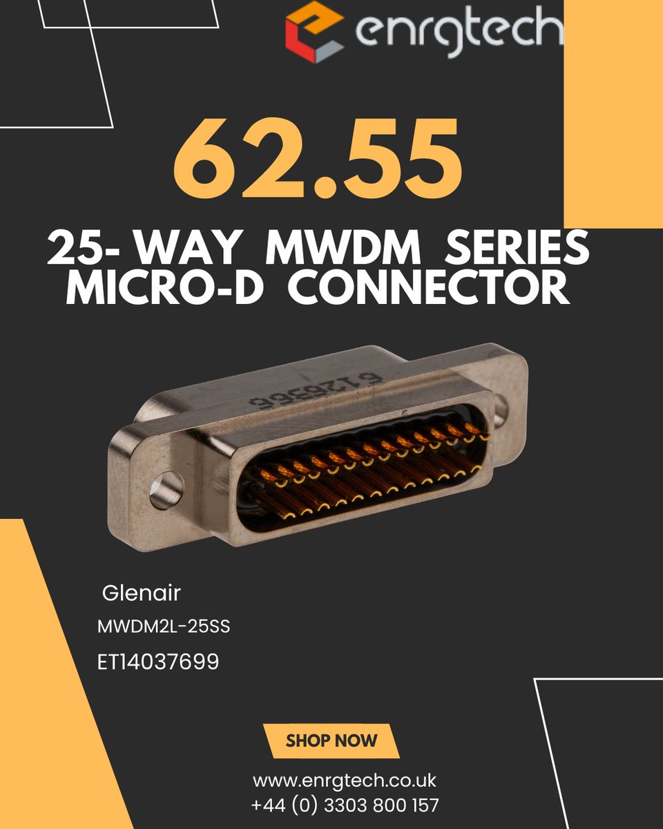Ameliawils80290's tweet image. Compact. Durable. Precise.
The MWDM Micro-D Connector supports high-reliability electronics where space and performance matter.

Shop Now: tinyurl.com/fmb5xx7x

#MicroD #MWDM #ConnectorTech #Aerospace #Engineering #Defense #Electronics #Enrgtech