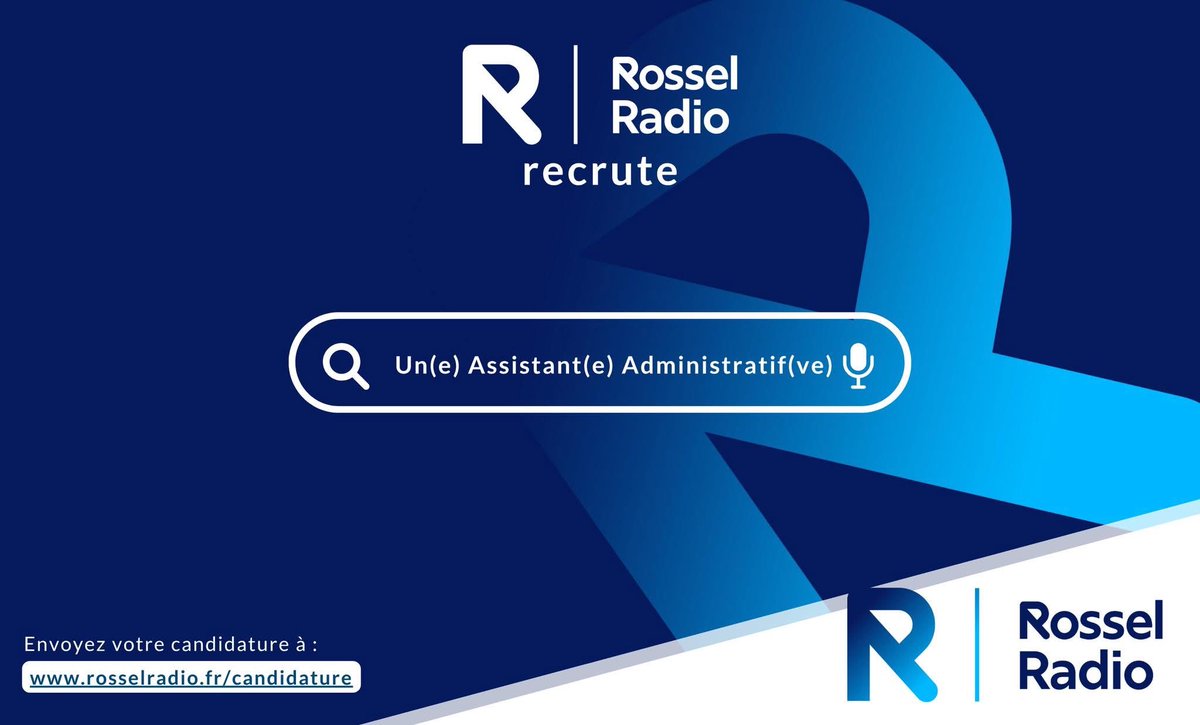 📣 On recrute à Lille !

Rossel Radio recherche un·e Assistant·e administratif·ve pour accompagner son Secrétariat Général au quotidien.

💡 Un rôle polyvalent, au cœur d’un groupe média en pleine croissance 🔥

 📩 Candidatures : rosselradio.fr/assistant-admi…

Rejoignez l’aventure !
