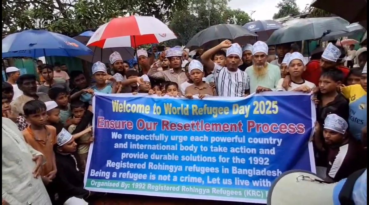 RRANforRohingya's tweet image. The world has watched generations of Rohingya grow up without citizenship, education, or hope. Is this justice? Or selective humanity?

The UN Refugee Convention was made to protect — not to forget. The Rohingya have waited long enough for durable solutions.
#RohingyaSolutions
