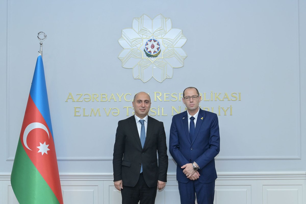 On October 27, The Minister of Science and Education Emin Amrullayev met with H.E. Ronen Krausz, The Ambassador Extraordinary and Plenipotentiary of the State of Israel to the Republic of Azerbaijan. 

#EduGovAz #EduAz