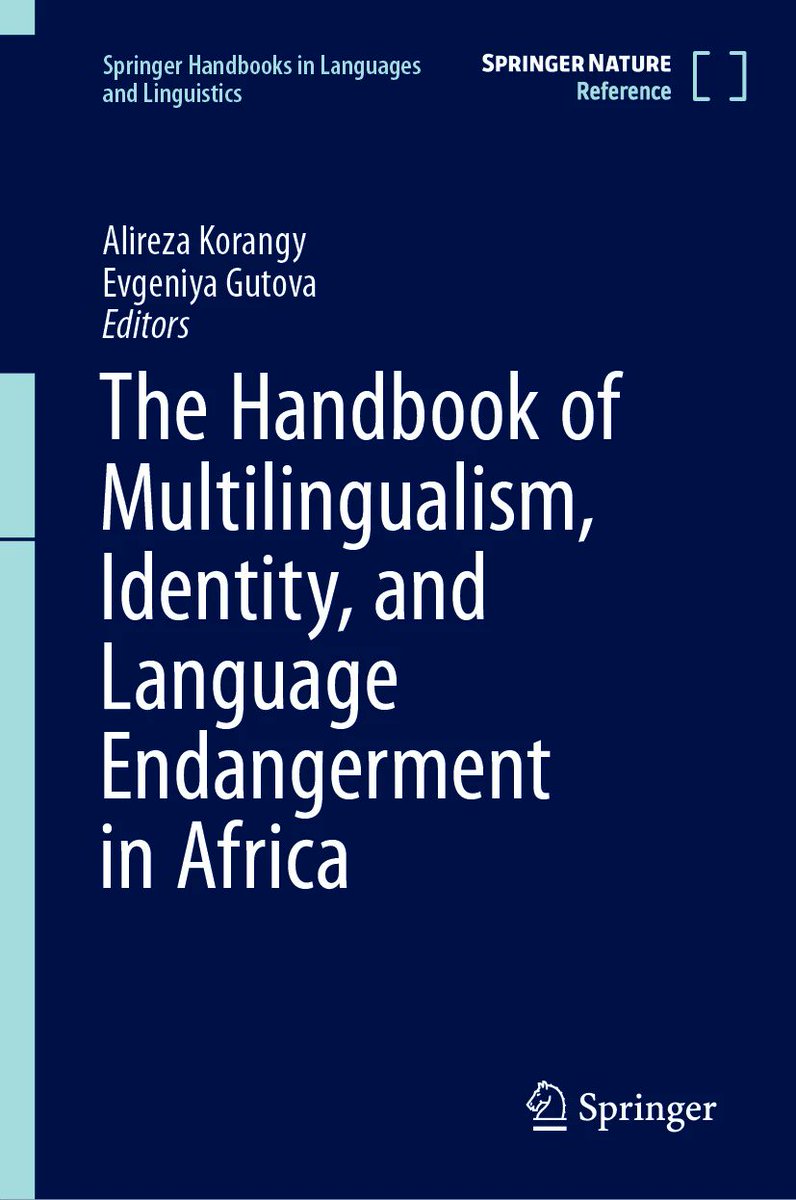 ✍️ Nuevo capítulo de <a href="/mangevi/">Ángeles Vicente</a> y <a href="/M_Ballarin/">María Ballarín Rosell</a> sobre el paisaje lingüístico de Tetuán 🇲🇦, publicado en el volumen colectivo The Handbook of Multilingualism, Identity, and Language Endangerment in Africa (<a href="/SpringerNature/">Springer Nature</a>).
🔗 link.springer.com/rwe/10.1007/97…