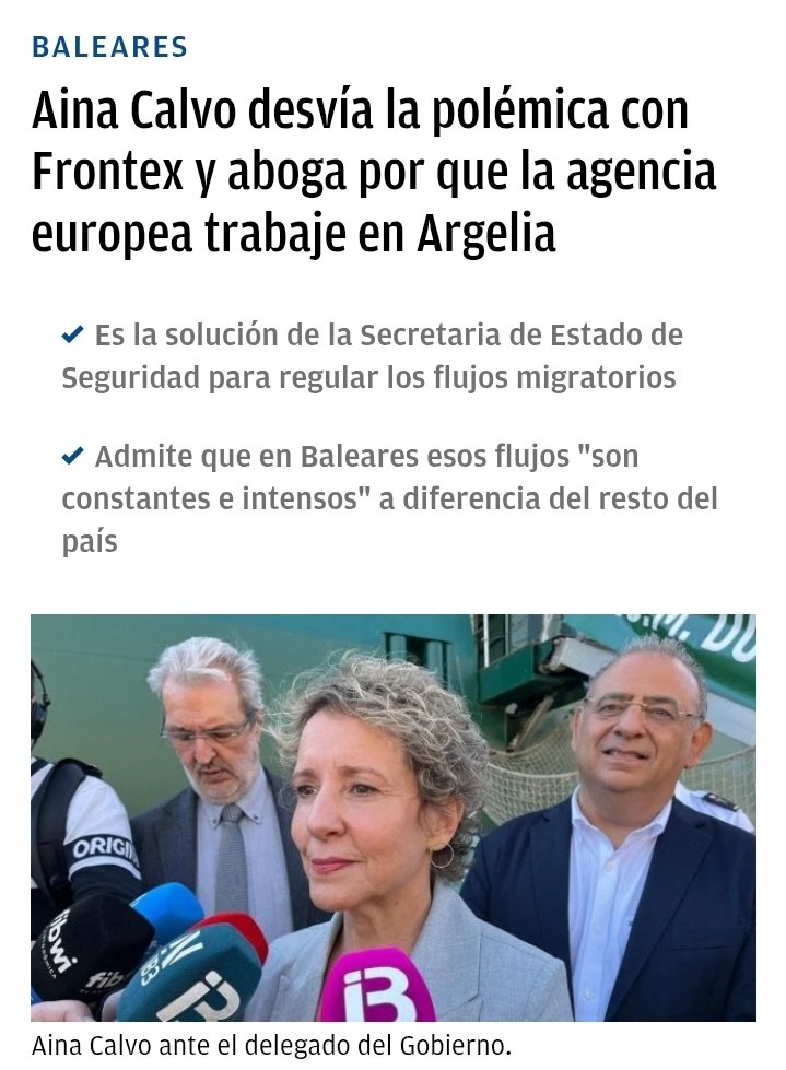 Una SES muy mal asesorada

Frontex no puede actuar en Argelia si Argelia no lo permite, es un país soberano 

Argelia podría pedirlo si hubieran políticas internacionales con España, lo cual se duda 

La UE debe autorizar

Argelia debe cumplir con las normas internacionales DDHH