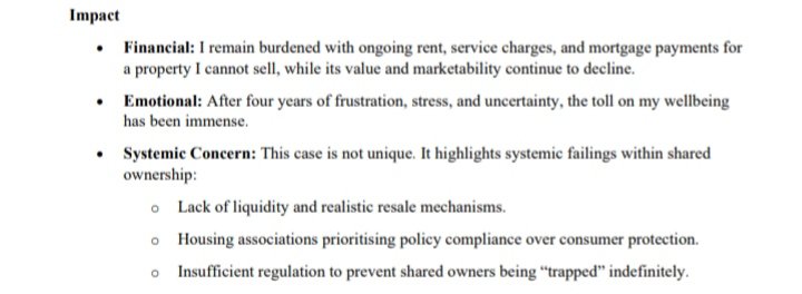 A shared owner wrote to the Committee about the financial &amp; emotional impact of trying to sell their flat.

🖋️ "This case is not unique. It highlights systemic failings within shared ownership."

<a href="/mtpennycook/">Matthew Pennycook MP</a> shared owners need buybacks and a statutory right to exit the scheme.