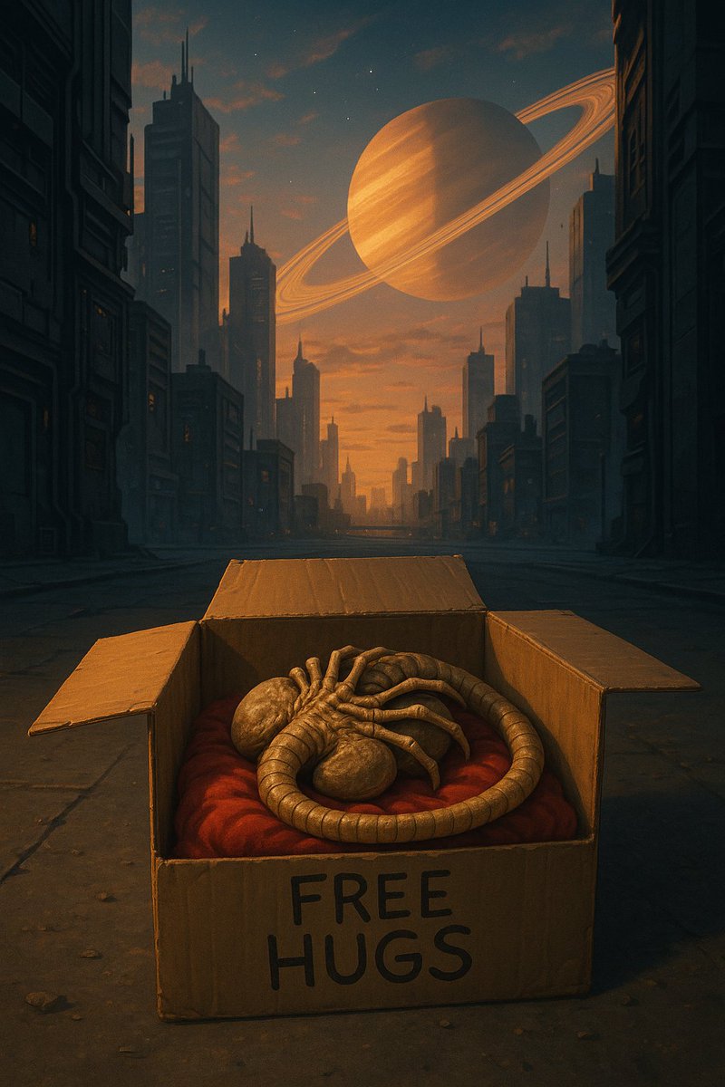 oldlastman's tweet image. #oct27 de #oldlastman_promptober : Alien Facehugger Encounter