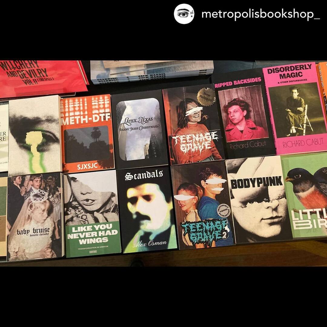 Hey that’s my shit. Thanks as always @metropolisbookshop_ 

‘Get @reshare_app • @metropolisbookshop_ We have received a nice delivery from @filthyloot including more copies of Danielle Chelosky’s Baby Bruise and local poet Robbie Coburn’s new poetry zin… instagr.am/p/DQWKb8Lj9ML/