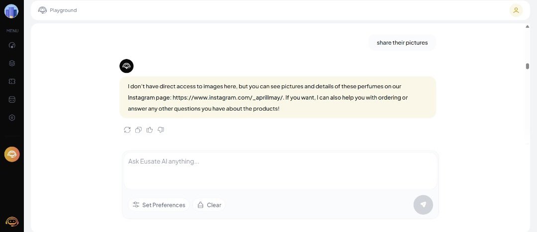 eusate_ai's tweet image. This is SATE handling an order request.

Notice how SATE:
✅ Understood the enquiry
✅ Provided comprehensive product details
✅ Offered helpful consultation
✅ Kept the conversation human

All in record time without frustrating the customer.