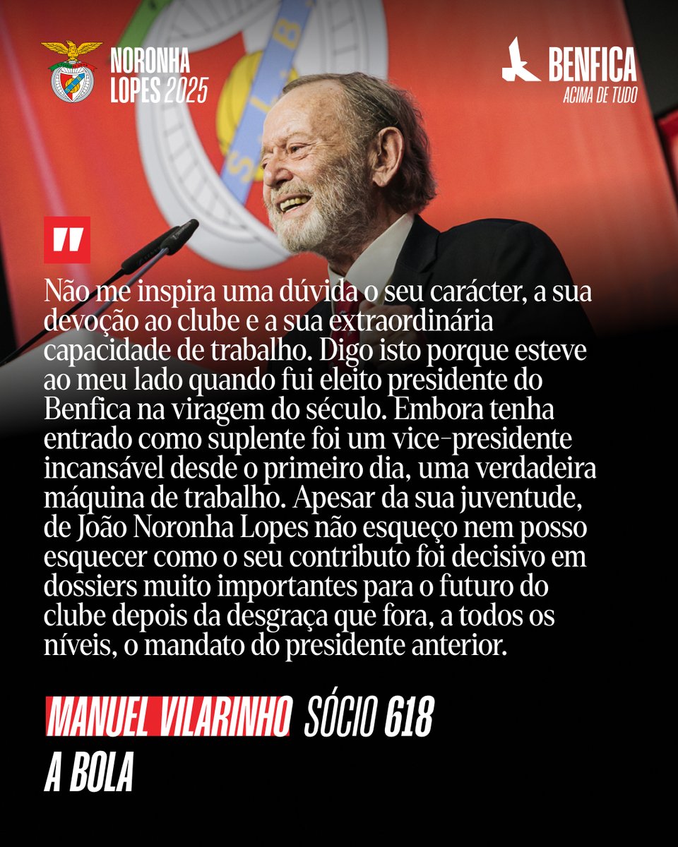 Quando Manuel Vilarinho me convidou para fazer parte da sua Direção, encarei como a maior honra da minha vida. Foi mais de um ano de trabalho árduo, intenso e em prol dos superiores interesses do nosso Clube.

Dei tudo o que tinha para recuperar o Benfica depois dos anos