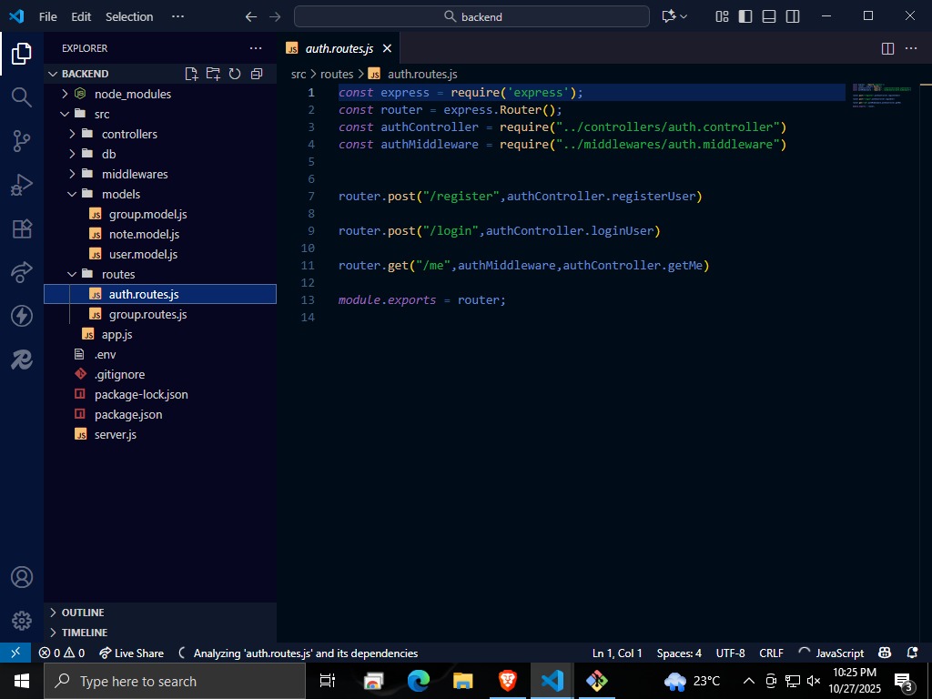 PremMaurya723's tweet image. Day 1 of #StudySync! 🚀 Set up backend: user auth with bcryptjs &amp;amp; JWT, core user/group/note models + routes/controllers. Ready to build a secure, collaborative study platform piece by piece! #BuildInPublic #NodeJS #MERN #BackendDevelopment