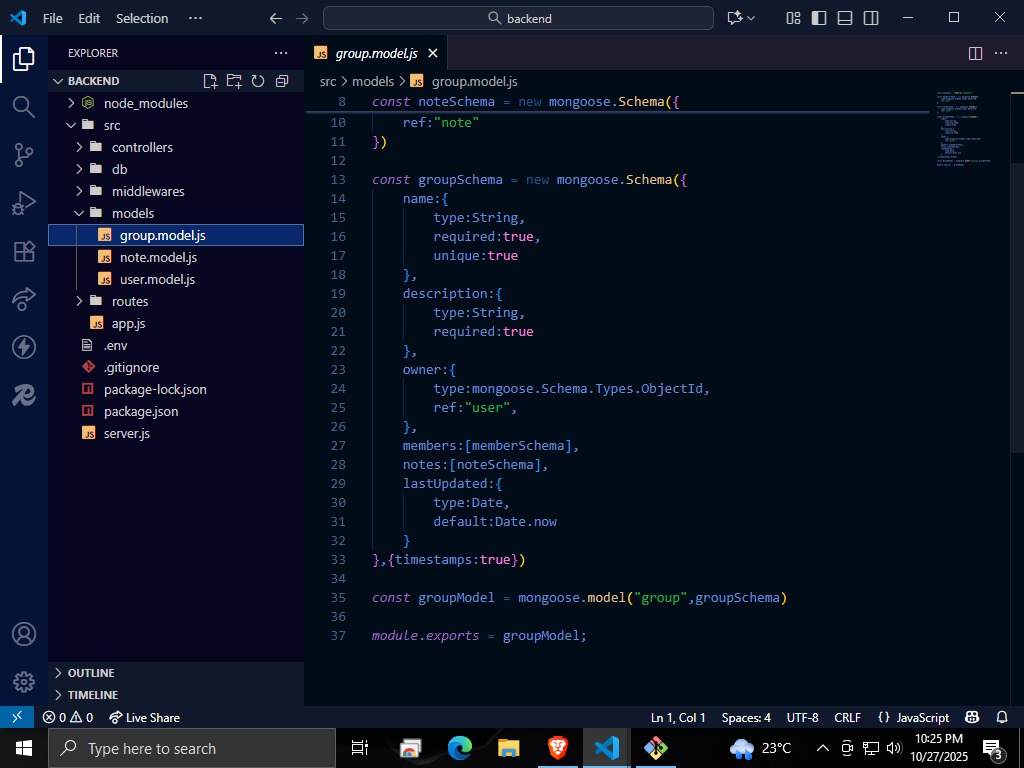 PremMaurya723's tweet image. Day 1 of #StudySync! 🚀 Set up backend: user auth with bcryptjs &amp;amp; JWT, core user/group/note models + routes/controllers. Ready to build a secure, collaborative study platform piece by piece! #BuildInPublic #NodeJS #MERN #BackendDevelopment