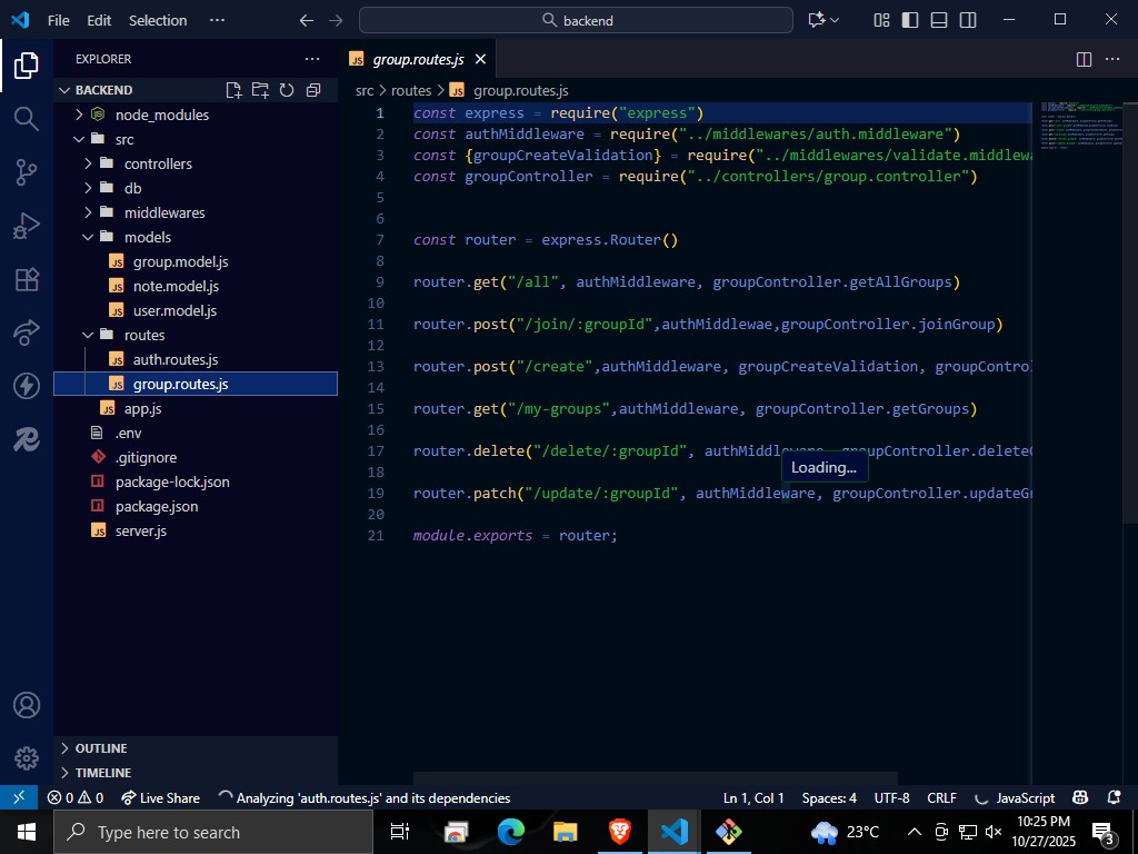 PremMaurya723's tweet image. Day 1 of #StudySync! 🚀 Set up backend: user auth with bcryptjs &amp;amp; JWT, core user/group/note models + routes/controllers. Ready to build a secure, collaborative study platform piece by piece! #BuildInPublic #NodeJS #MERN #BackendDevelopment