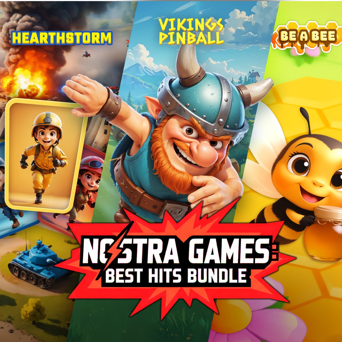Nostra Games (@nostra_games_) on Twitter photo Triple the Fun is Coming! 🎉
The Best Hits Bundle featuring Hearthstorm, Vikings Pinball, and Be a Bee officially launches THIS FRIDAY!
Get three unique, fun games in one incredible pack. Perfect for a weekend binge!⚔️
Look out for the store link on Friday!
#Bundle Triple the Fun is Coming! 🎉
The Best Hits Bundle featuring Hearthstorm, Vikings Pinball, and Be a Bee officially launches THIS FRIDAY!
Get three unique, fun games in one incredible pack. Perfect for a weekend binge!⚔️
Look out for the store link on Friday!
#Bundle