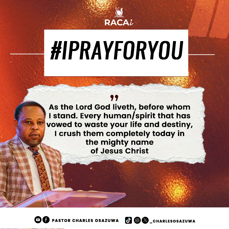_charlesosazuwa's tweet photo. #IPrayForYou

As the Lord God liveth, before whom I stand. Every human/spirit that has vowed to waste your life and destiny, I crush them completely today in the mighty name of Jesus Christ.

#pastorcharlesosazuwa #PropheticDeclaration #pray #RACAi #RefiningDestinies #empower https://t.co/ESellZfKlo