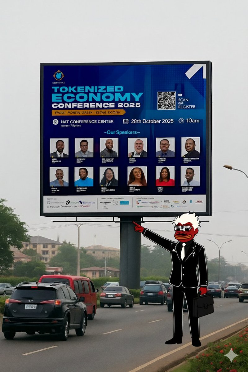 I will be going to the Tokenized Economy Conference happening today in Abuja.

Hope to see you guys there, too!
I’ll be bringing my pen and paper to write and learn. Hope you will be doing so too.

Gm, peeps!
The event is organized by 
<a href="/cyberchain_ng/">Cyberchain</a>