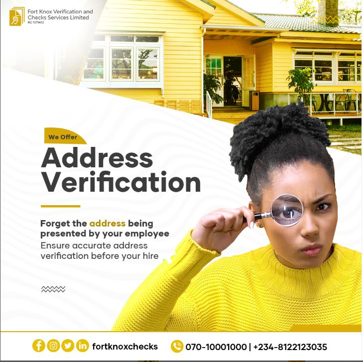 FortKnox_Checks's tweet photo. Secure your business by running background checks on prospective and existing employees.
Contact us today on 07010001000 or 08122123035.
#fortknoxchecks #backgroundcheckservices #backgroundchecks Senator Ned Nwoko https://t.co/8It26XBNAD