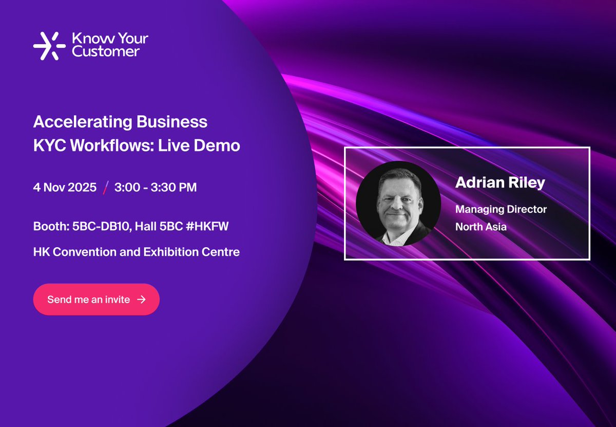 Join us during <a href="/HongKongFinTech/">HongKongFinTech</a> Week on 4 Nov 2025, 3-3:30 PM at Booth 5BC-DB10, Hall 5BC, HKCEC. Live demo with Adrian Riley on accelerating business workflows. Comment below to get your invite. #HKFW25