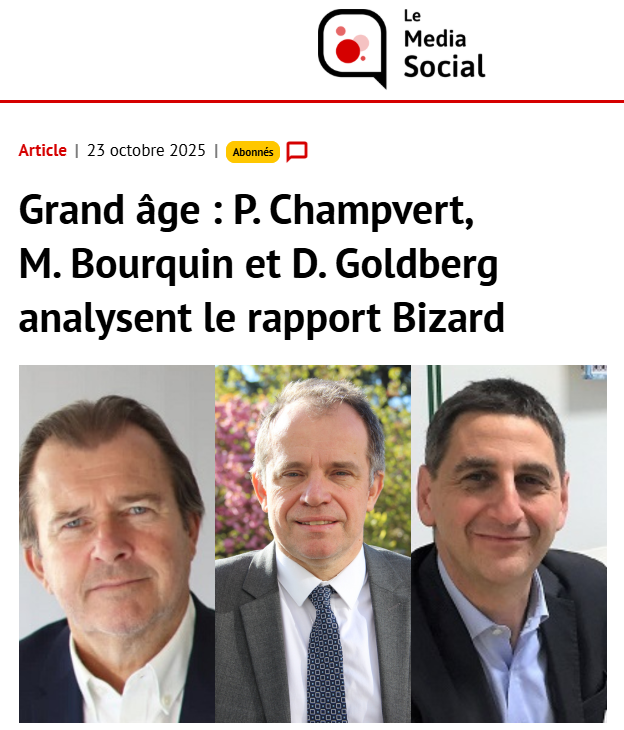 🎤 Interviewé dans <a href="/Lemediasocial/">Le Media Social</a> à propos du rapport Bizard sur l'accompagnement du grand âge, Daniel Goldberg, retient deux points forts de ce rapport
⏩ La priorité donnée à la dignité de la personne
⏩ La nécessité de partir des besoins des personnes 

buff.ly/E9dZyLC