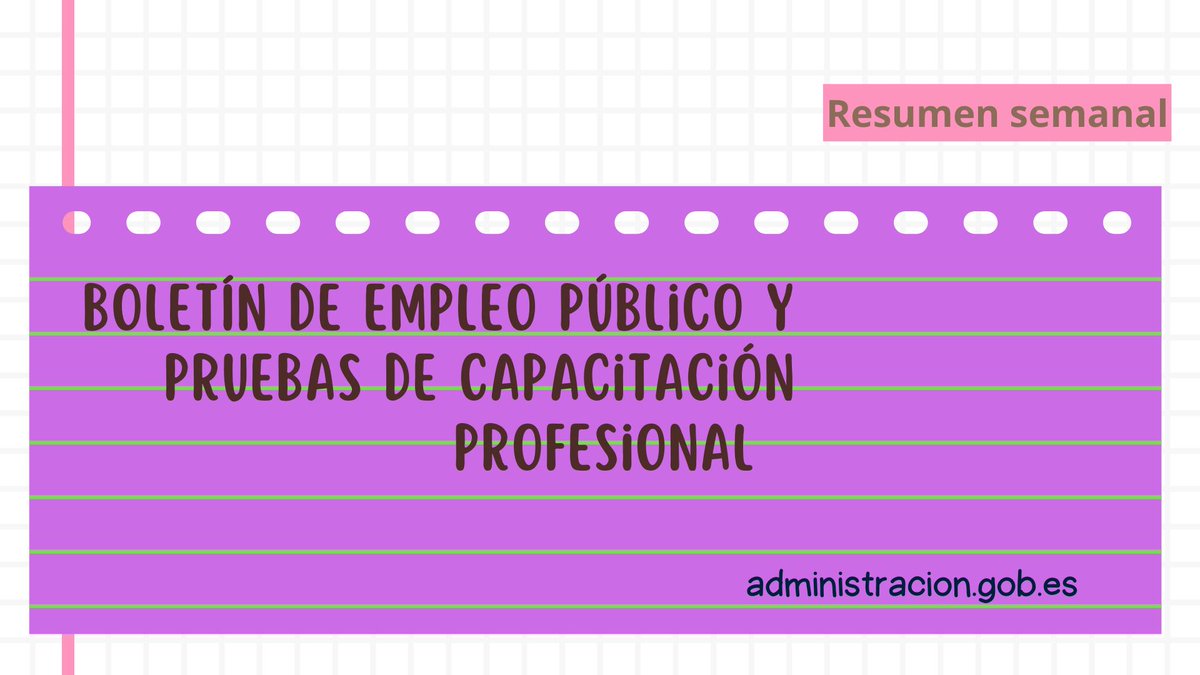 ➕ #Boletinsemanal de #empleopublico y de pruebas de #capacitacionprofesional
🔎 convocatorias abiertas y 📆 plazos de presentación de solicitudes
ℹ️ n9.cl/c34em (boletín 5 noviembre)
#capacitaciónprofesional #OrientaciónLaboral