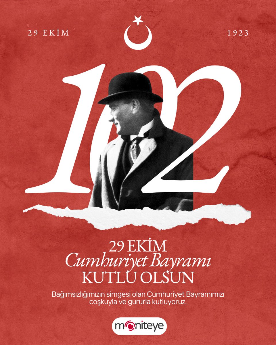 Moniteyeai's tweet photo. Cumhuriyetimizin 102. yılını gururla kutluyoruz!
Geleceğe umutla, teknolojiyle ve Cumhuriyet’in ışığıyla. 🇹🇷
#MonitEye #29Ekim #CumhuriyetBayramı https://t.co/aHn3qcer9C