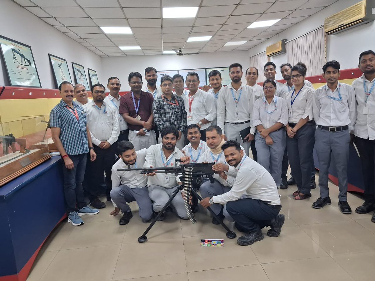 DGFASLI1's tweet photo. As part of DIS–44th Batch curriculum, RLI Kanpur students visited Small Arms Factory (AWEIL), Kanpur on 24 Oct 2025.
They gained hands-on insights into safety practices in arms manufacturing, CNC operations & firing ranges.
#RLIKAnpur #DGFASLI #IndustrialSafety #DefenceIndustry https://t.co/dIclJfr7h1